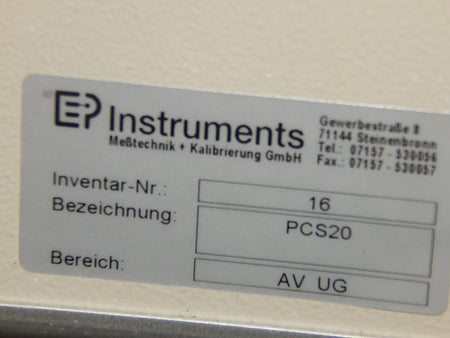  TetraTec Instruments PCS20   Presure Control  system used