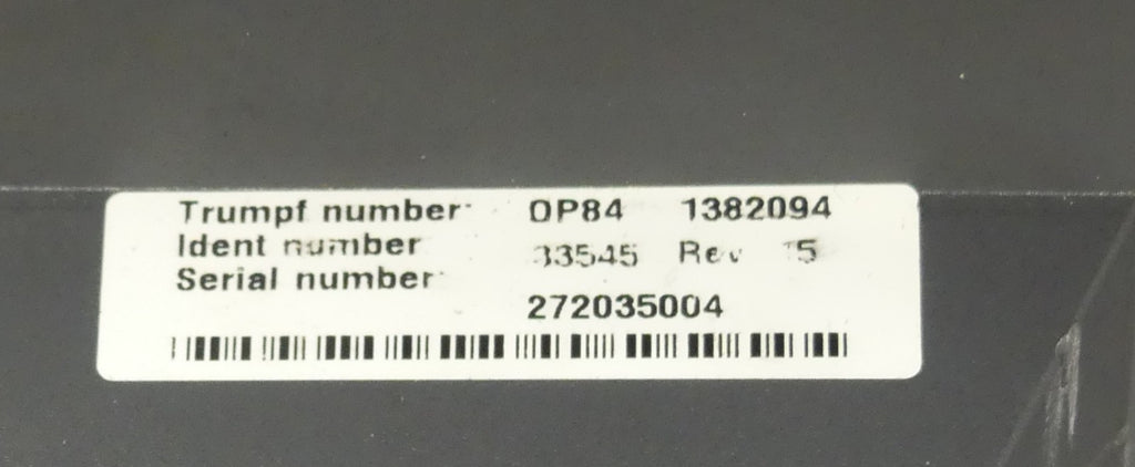 Trumpf Laser OP84 1382094  Operator Panel Touch