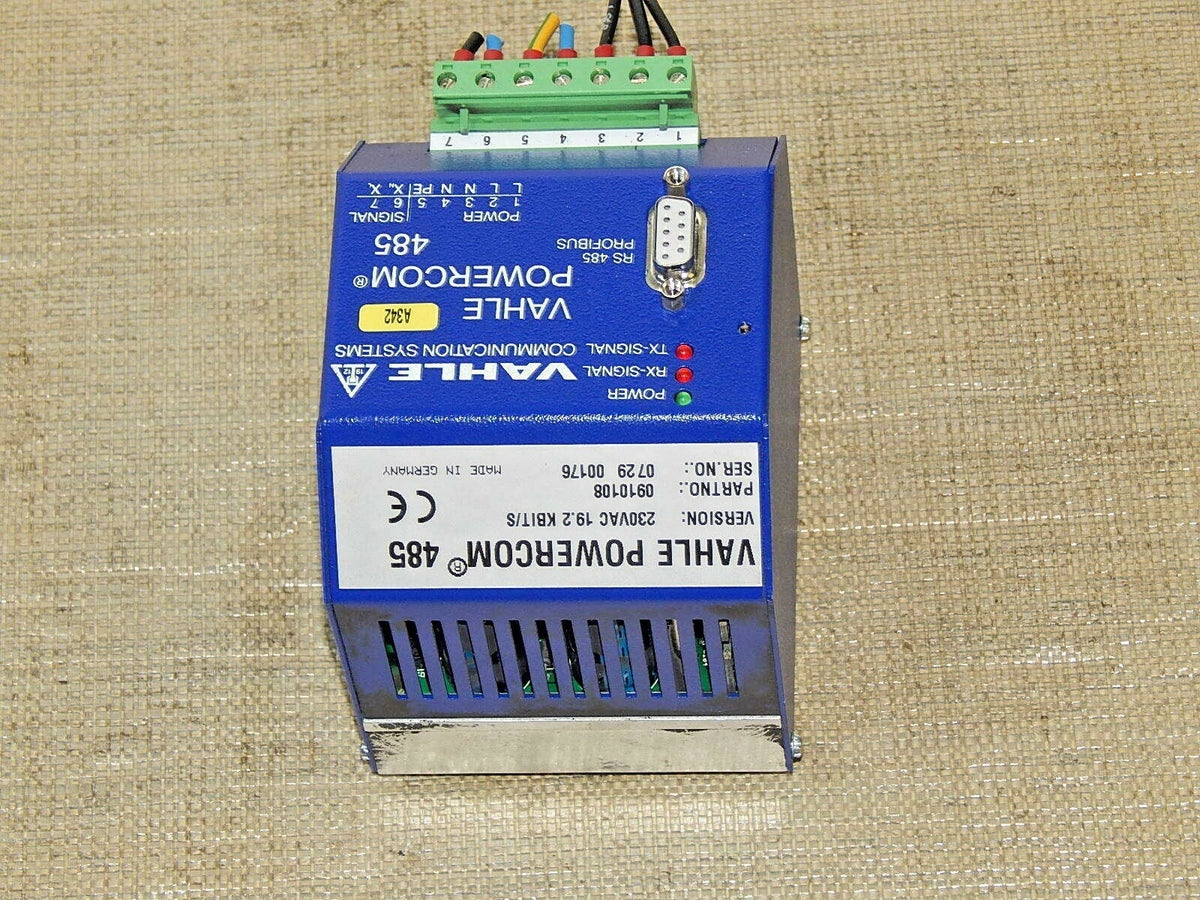 VAHLE Communication Systems Powercom 485,230 VAC 19.2 KBIT/S,0910108 used