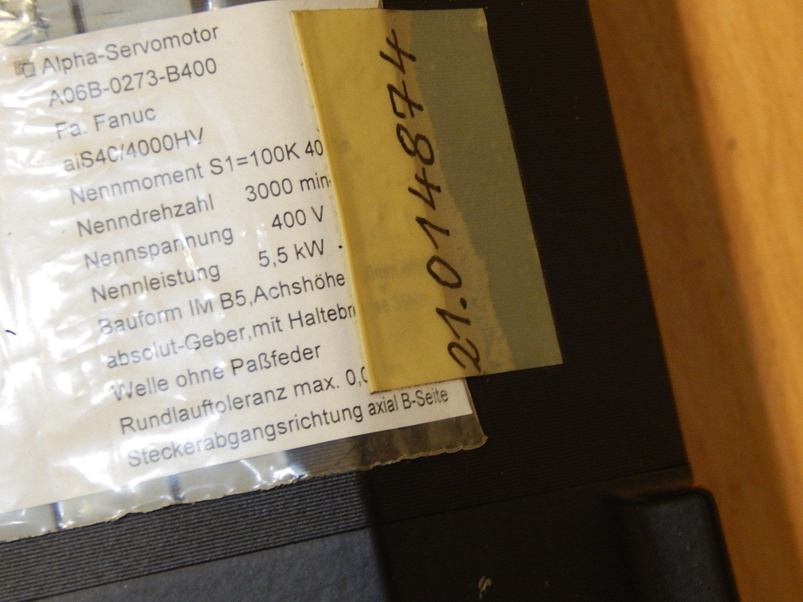  Fanuc  AC Servo Motor A06B-0273-B400