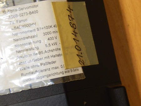  Fanuc  AC Servo Motor A06B-0273-B400