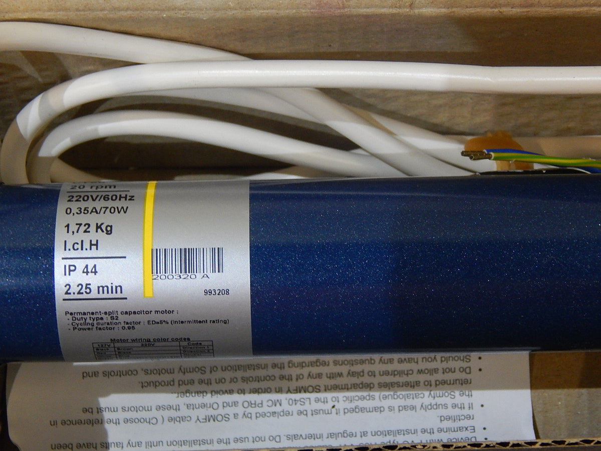 Somfy Rohrmotor 506A6 6/20  LT 50    6  Nm Rolladenmotor, Rolladenantrieb, Motor
