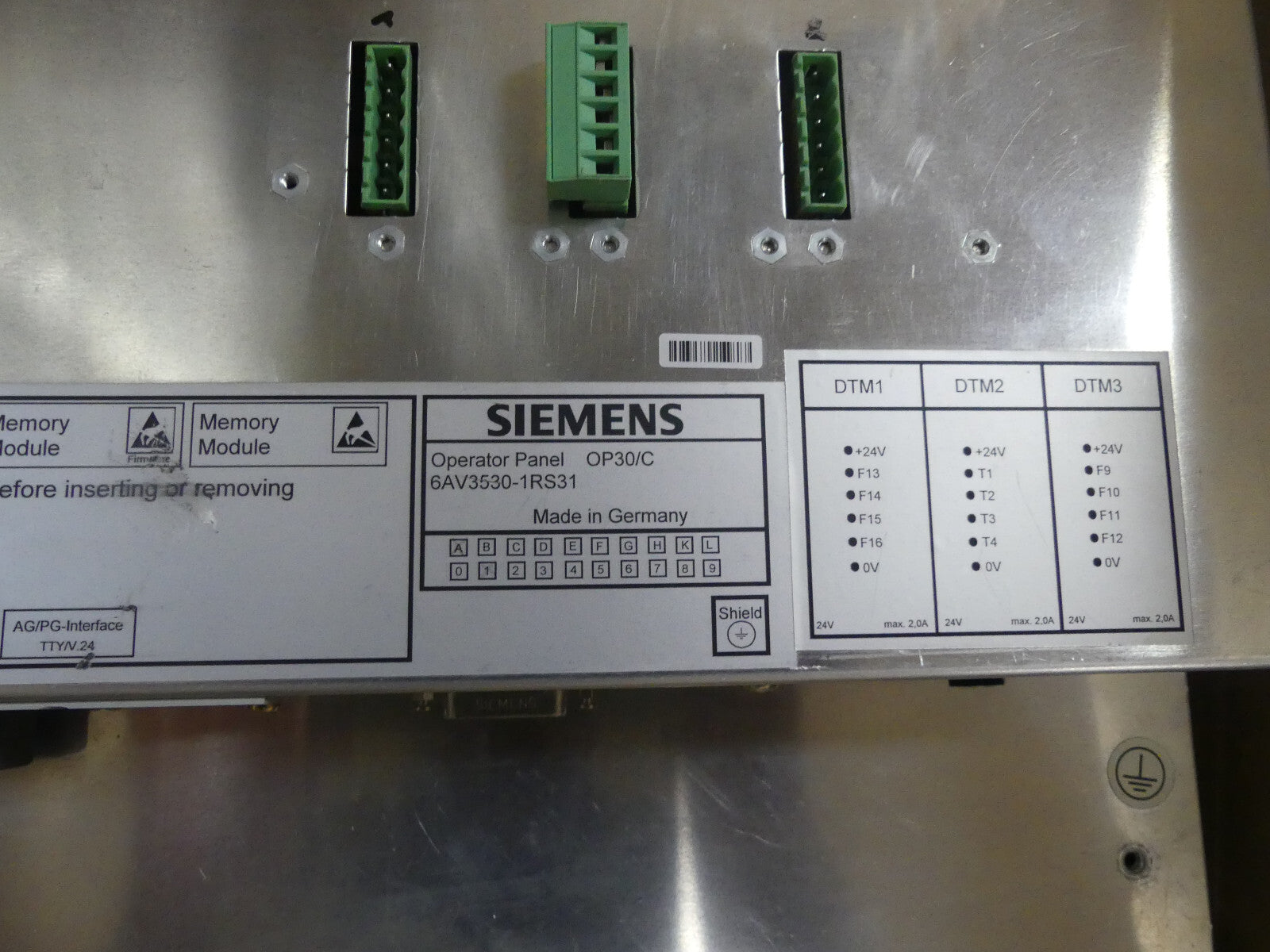 Siemens Operator Panel OP30/C Color 6AV3530-1RS31