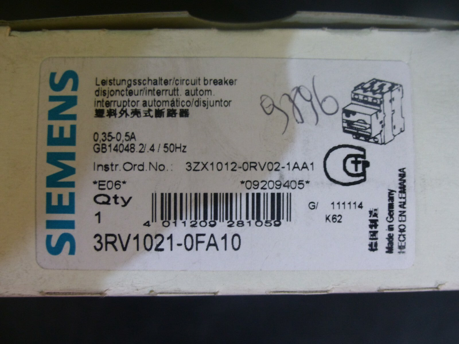 Siemens 3RV1021-0FA10 s. Bilder