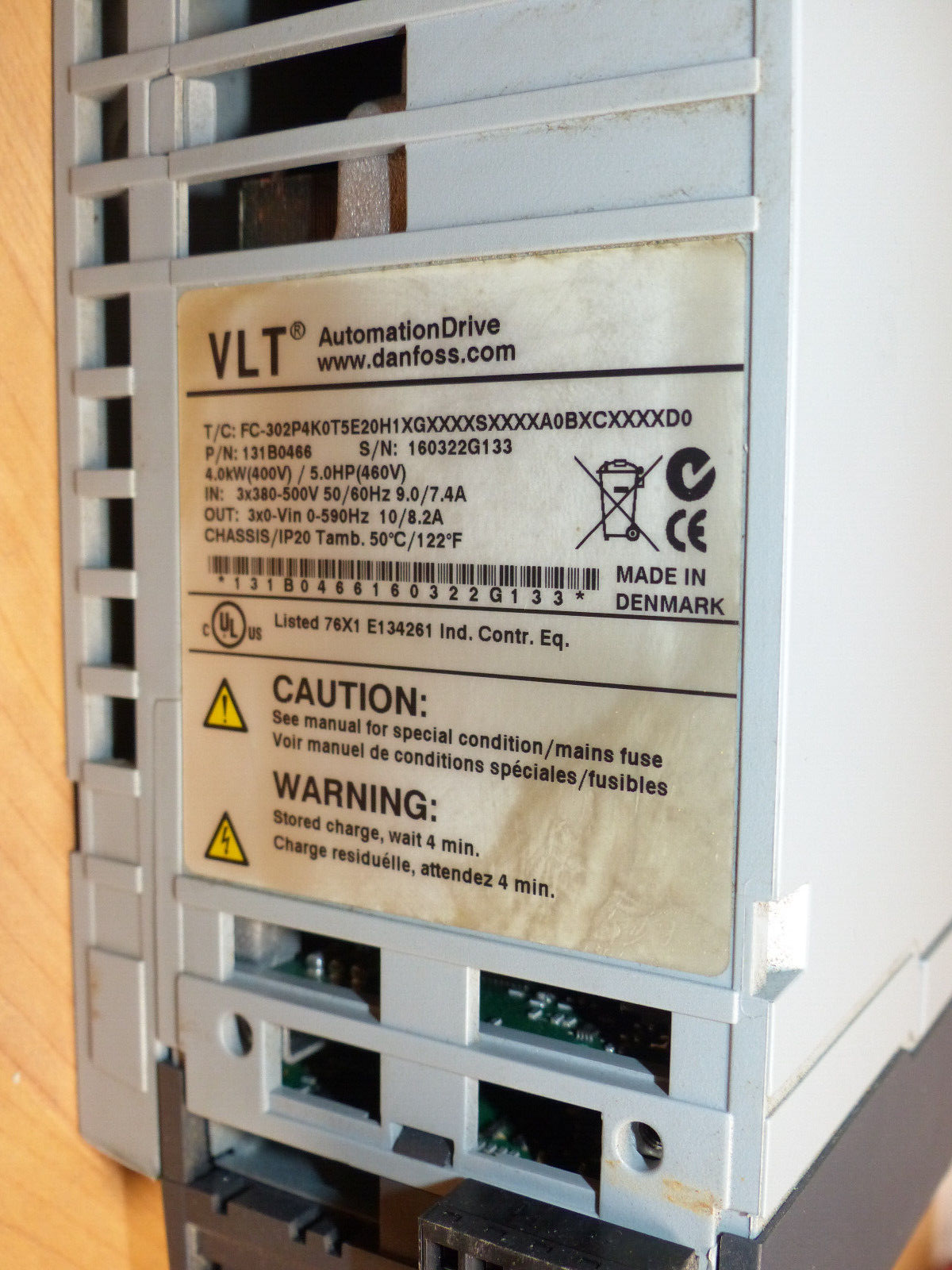 Danfoss  4kW frequency drive FC-302P4K0T5E20H1