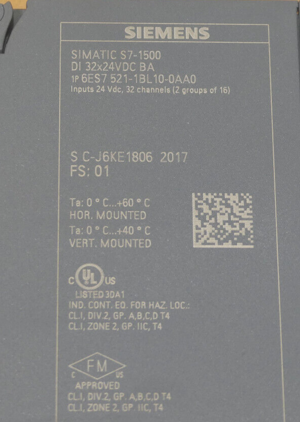 SIEMENS 6ES7 521-IBL10-0AA0  6ES7521-IBL10-0AA0