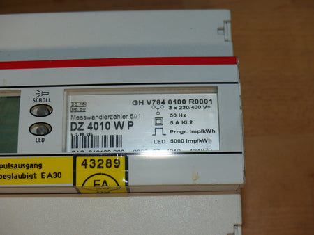 Messwandlerzähler ABB DZ 4010 W P Energieverbrauchszähler GHV7840100R0001 used
