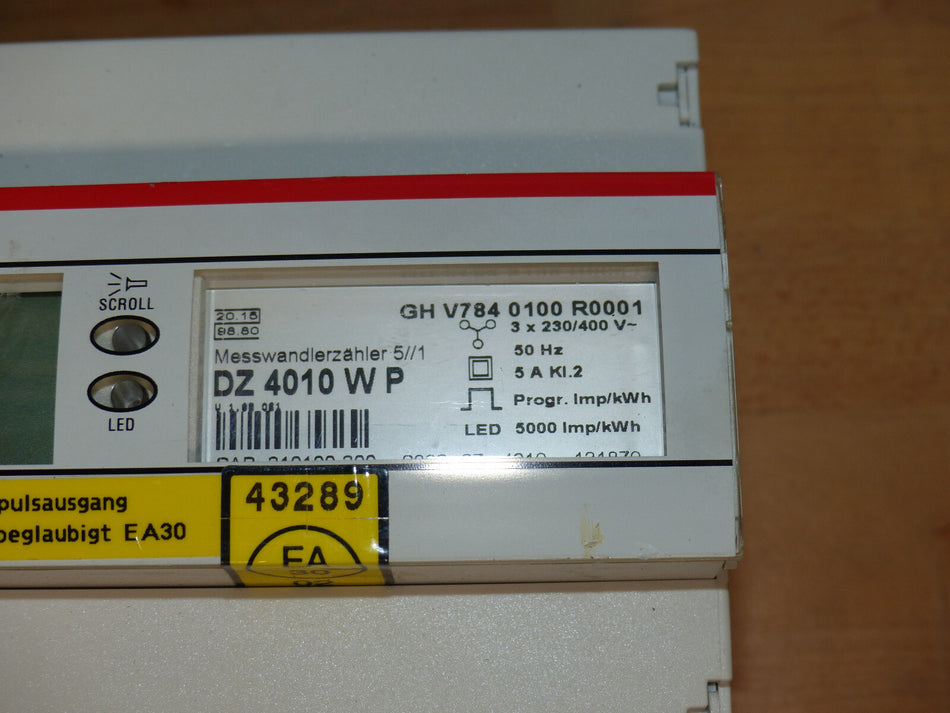 Messwandlerzähler ABB DZ 4010 W P Energieverbrauchszähler GHV7840100R0001 used
