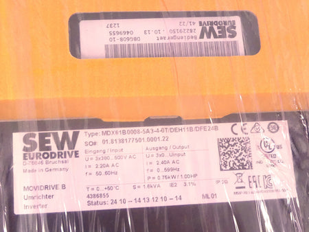 SEW MDX61B0008-5A3-4-0T/DEH11B/DFE24B