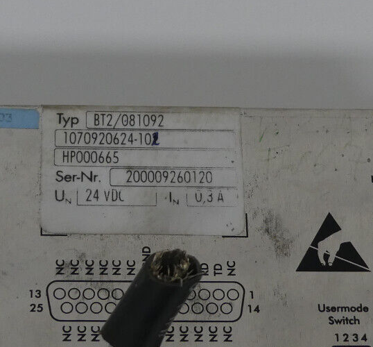 BOSCH BT2 /081092 PANEL