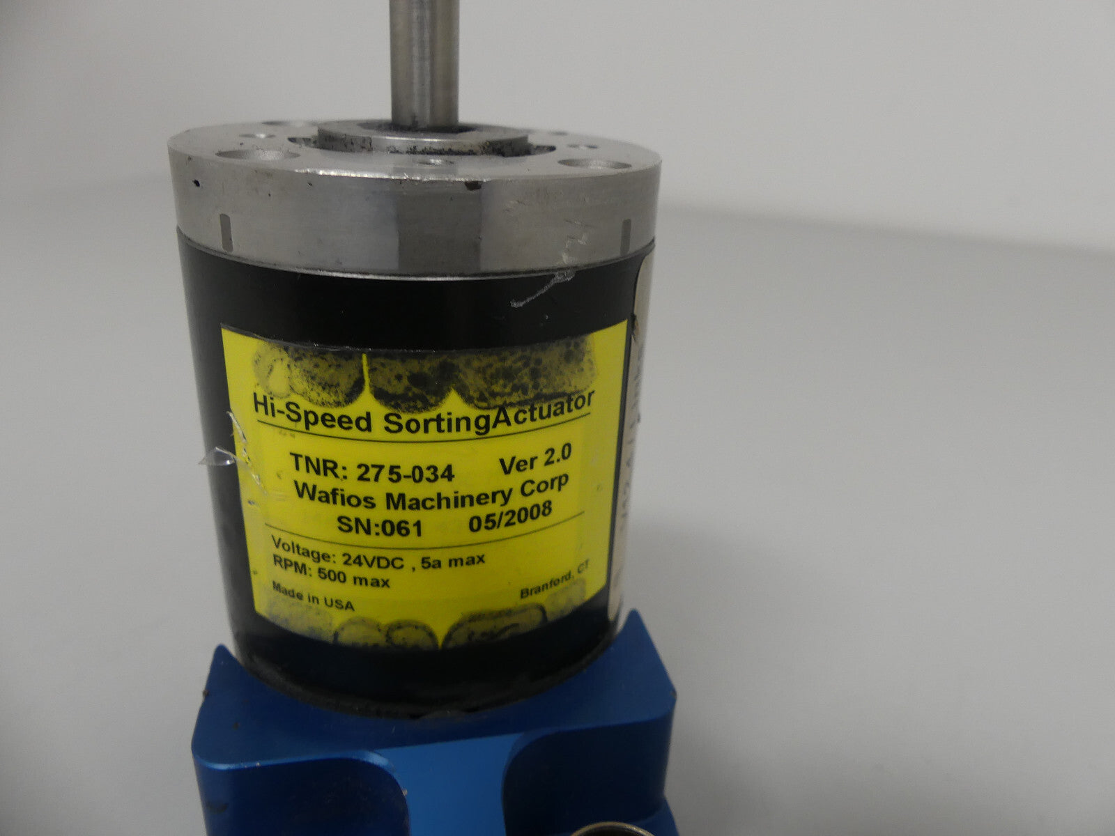 Wafios Hi-Speed Sorting Actuator  TNR: 275-034