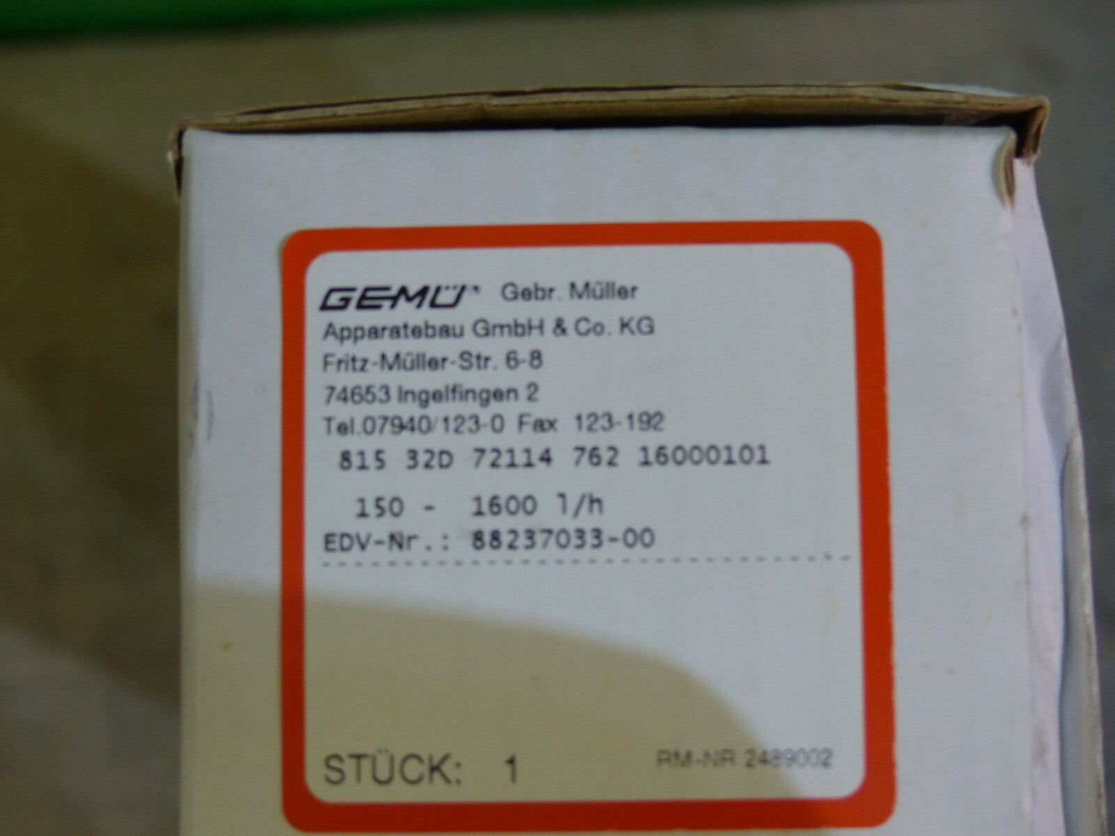 Gemü 815 32D 72114 762 16000101 s. Bilder