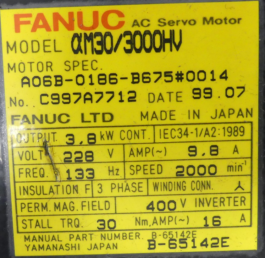 Fanuc A06B-0186-B675#0014