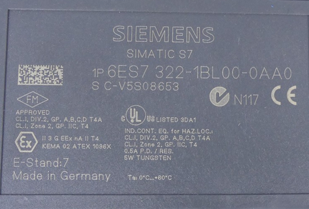 SIEMENS SIMATIC S7   6ES7 322-1BL00-0AA0