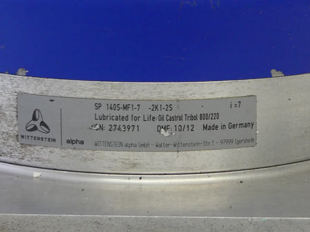 WITTENSTEIN alpha SP 140S-MF1-7-2K1-2S