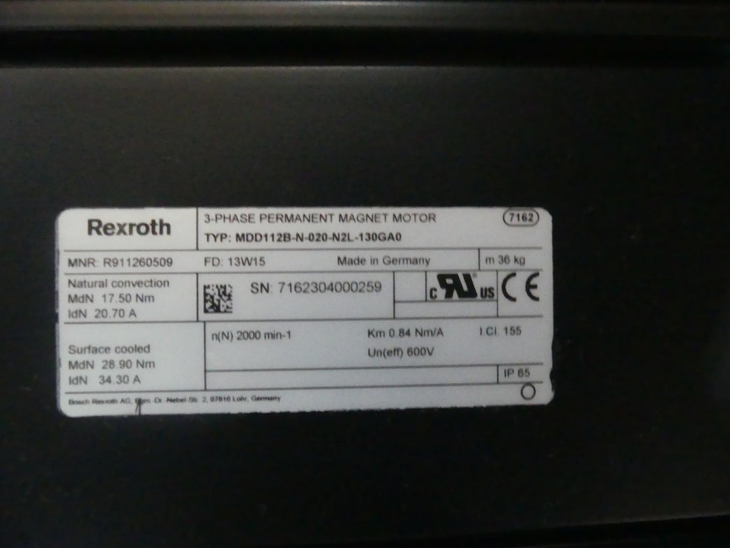 REXROTH MDD112B-N-120-N2L-130GA0