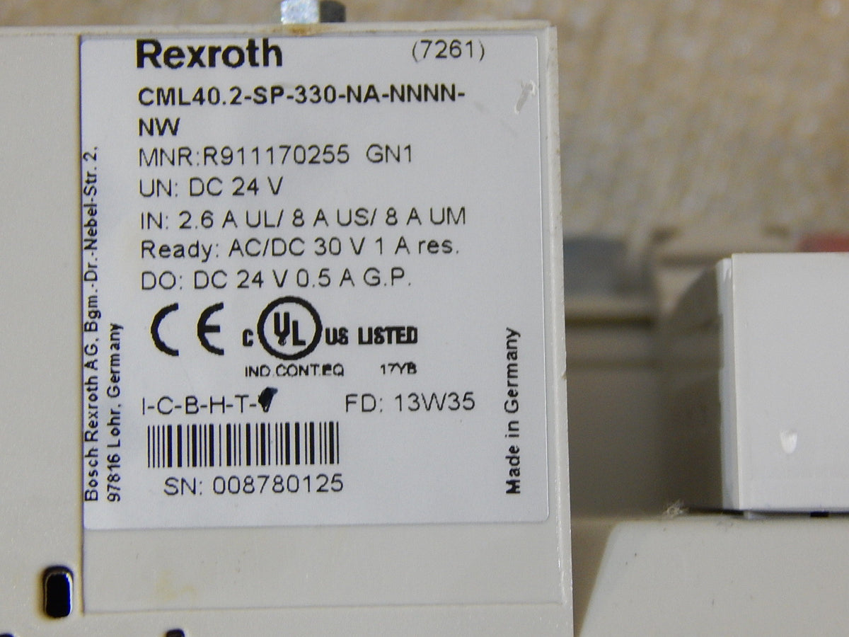 Rexroth CML40.2-SP-330-NA-NNNN-NW Used