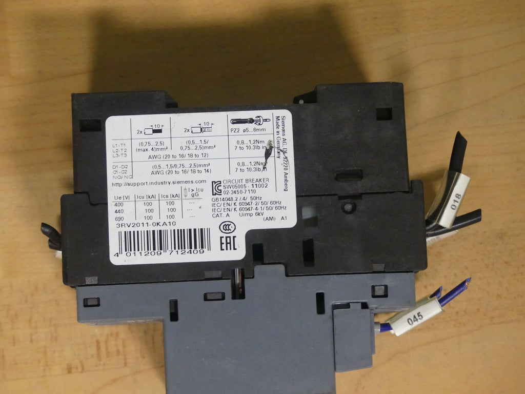 Siemens 3RV2011-0KA10 / 3RV 2011-0KA10 Sirius Leistungsschalter 16A