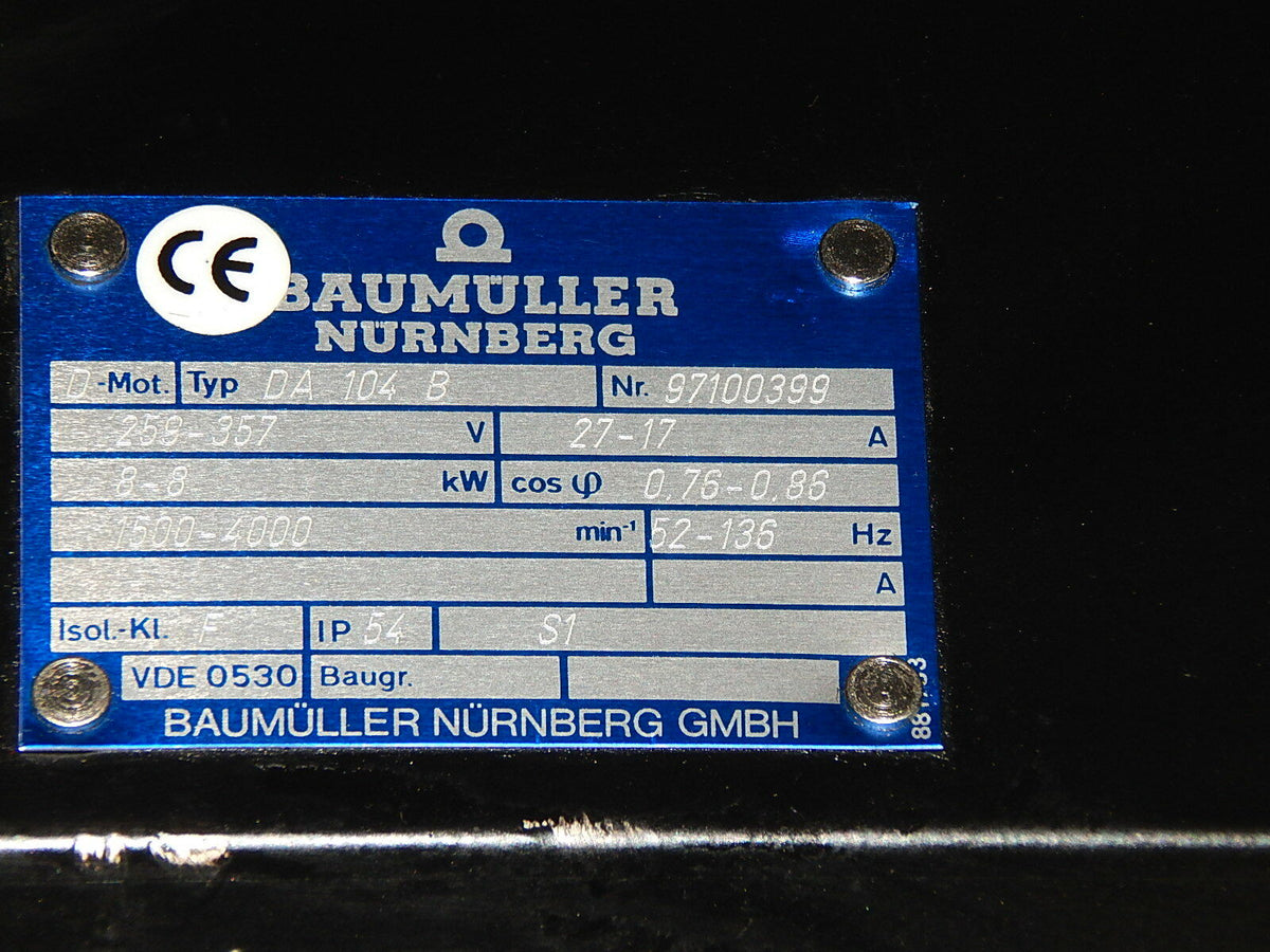  Baumüller DA 104 B Spindelmotor  Nr.97100399  mit Heidenhain ROD 486,0013 