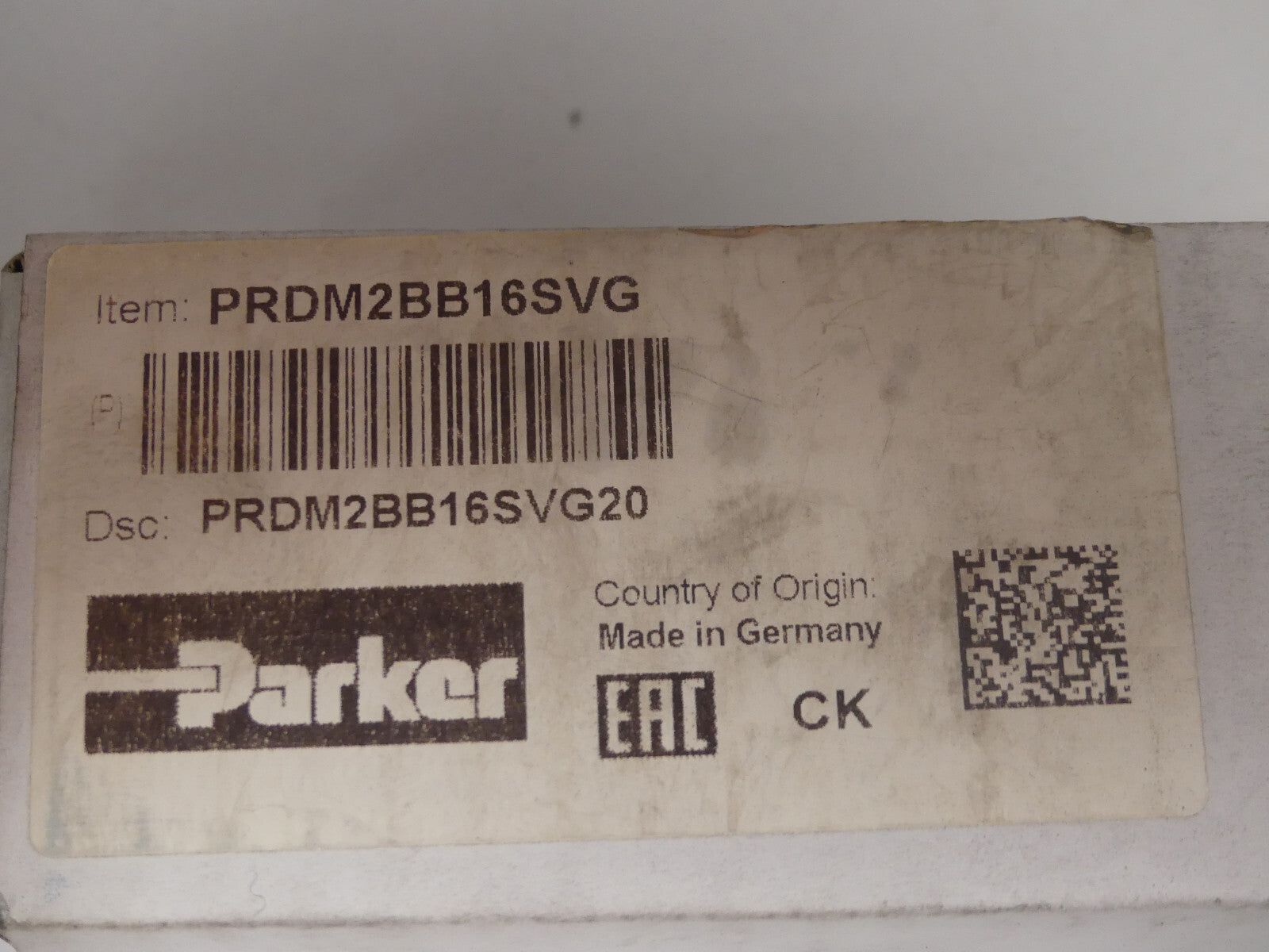 Parker PRDM2BB16SVG / PRDM2BB16SVG20
