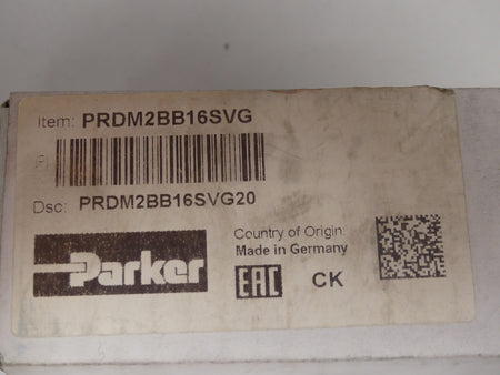 Parker PRDM2BB16SVG / PRDM2BB16SVG20