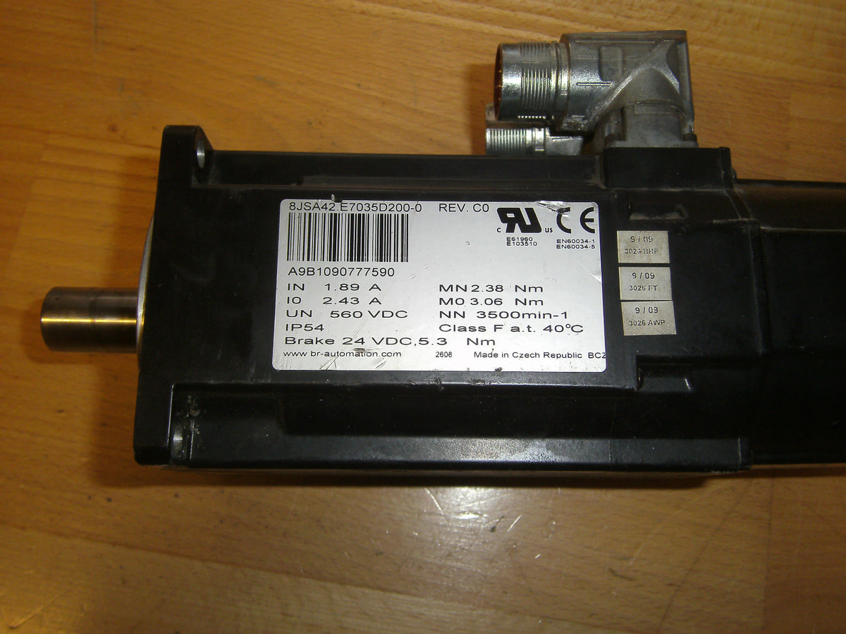 B&R Automation Servomotor 8JSA42.E7035D200.0 used