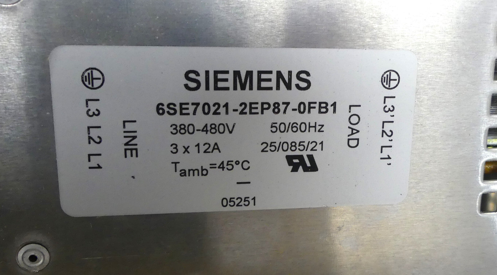Siemens Funkenstörfilter 6SE7021-2EP87-0FB0 6SE7 021-2EP87-0FB0