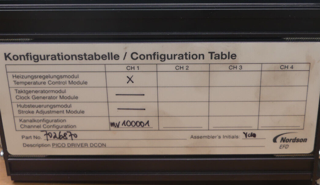 NORDSON EFD PICO DRIVER SCON Controller