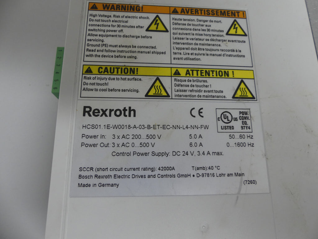 Rexroth HCS01. 1E-W0018-A-03-B-ET-EC-NN-L4-NN-FW