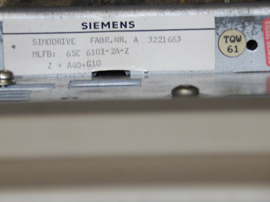 Siemens simodrive 6SC 6101-2A-Z // 6SC6101-2A-Z Used
