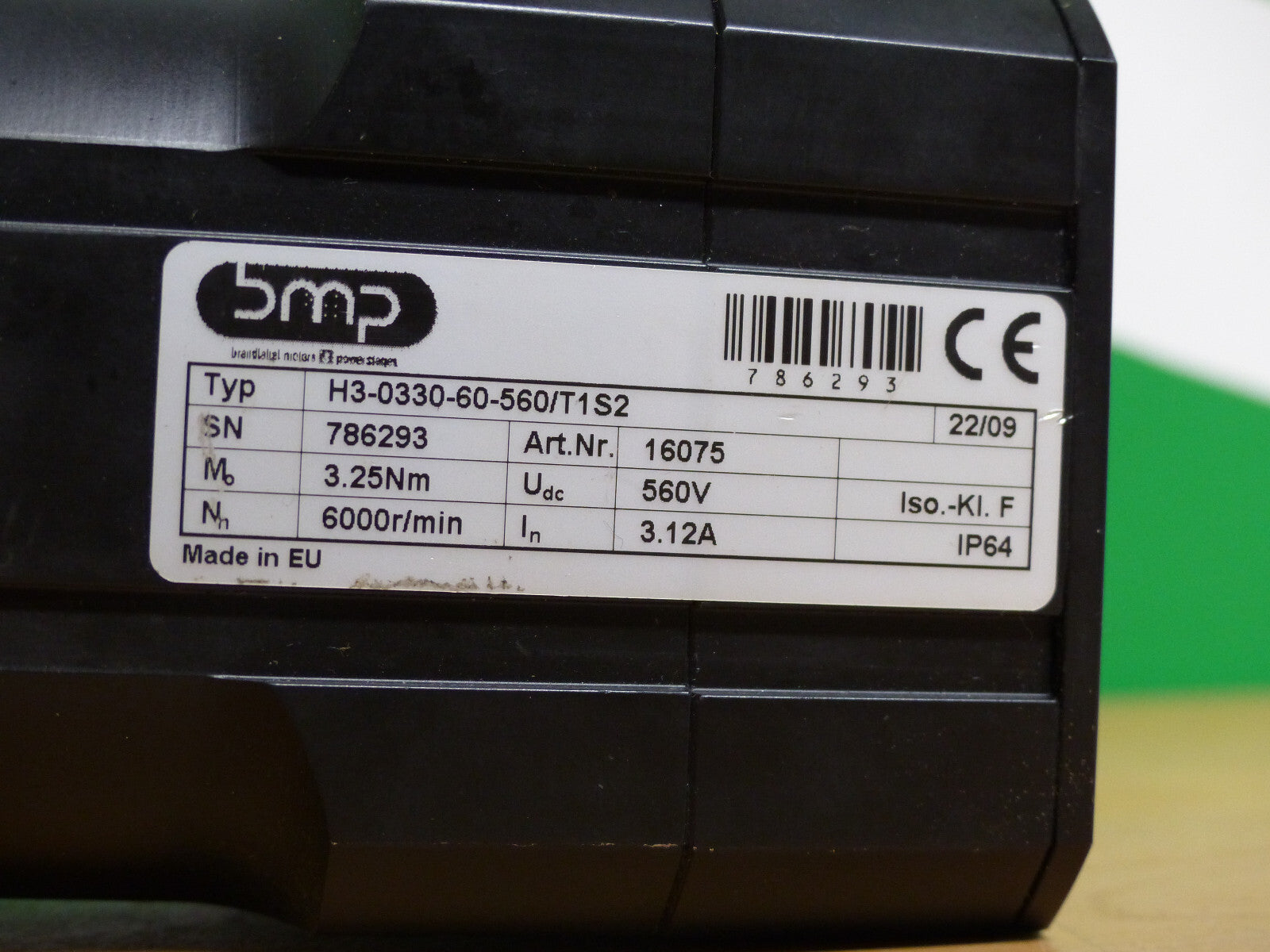 bmp servomotor H3-0330-60-560/T1S2
