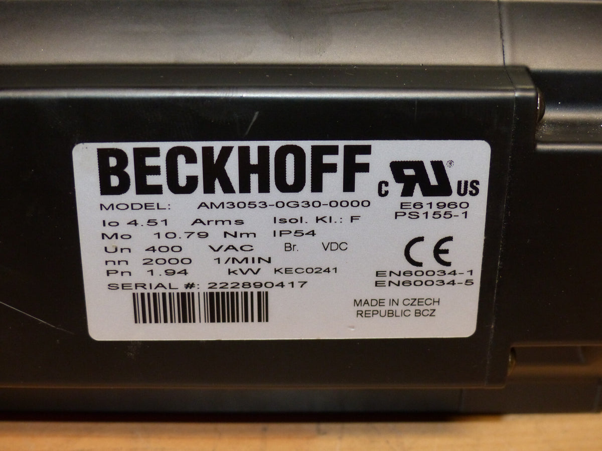 Servomotor Motor Synchronmotor Beckhoff AM3053-0G30-0000
