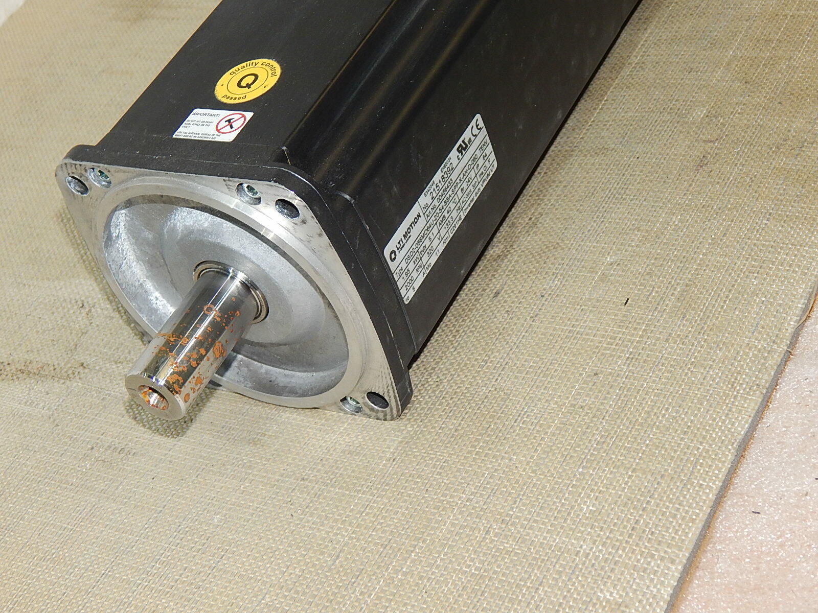 LTI Drives Motion DSD2-056MO64U-20-54-BBA-SPP-K-AN-O-060 Servomotor Used