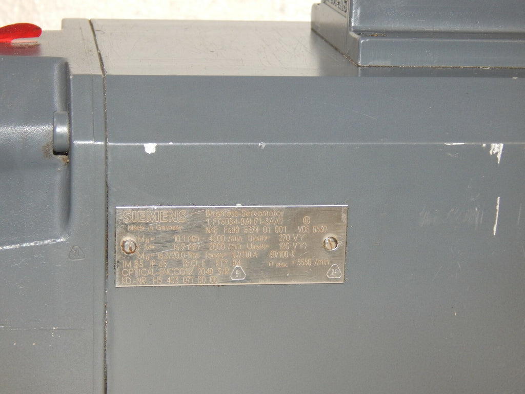 Siemens 1FT6084-8AH71-3AA1 Servomotor used