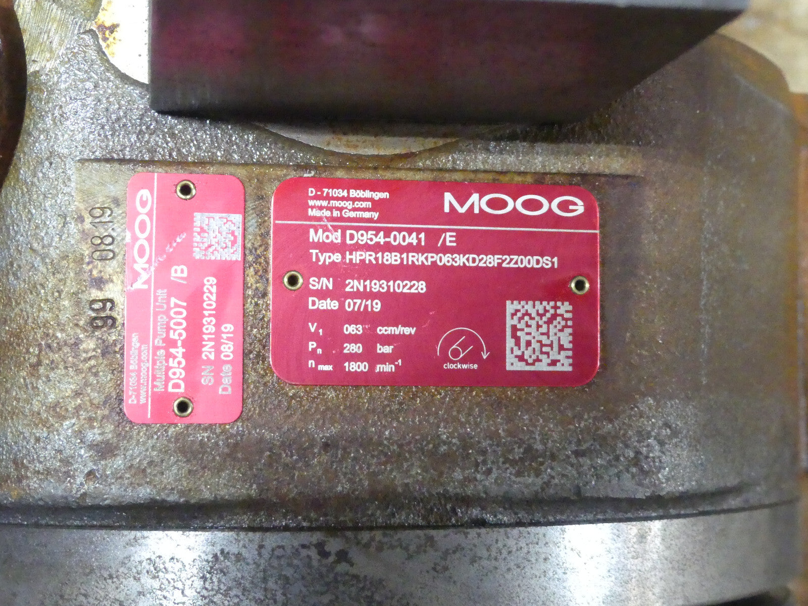 MOOG D954-0041/E HPR18B1RKP063KD28F2Z00DS1+ HPR18XXRKP063KD28F2Z00 s.Bilder