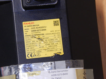  Fanuc  AC Servo Motor A06B-0273-B400