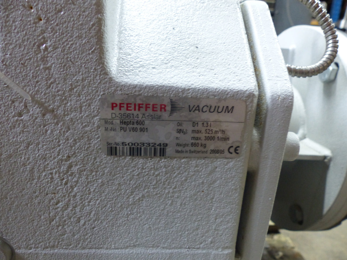 PFEIFFER VACUUM Hepta 600- PU V60 901 s.Bilder