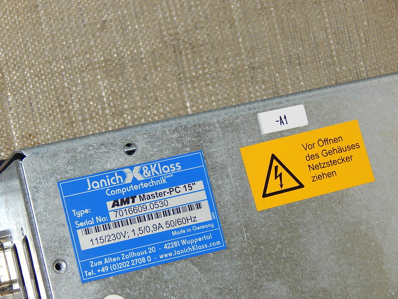  Janich & Klass Coputertechnik AMT Master-PC 15" used