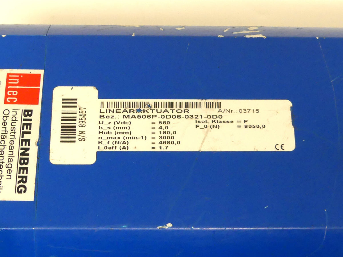 LINEAR ACTUATOR MA506P-0D08-0321-0D0  (leicht beschädigt)
