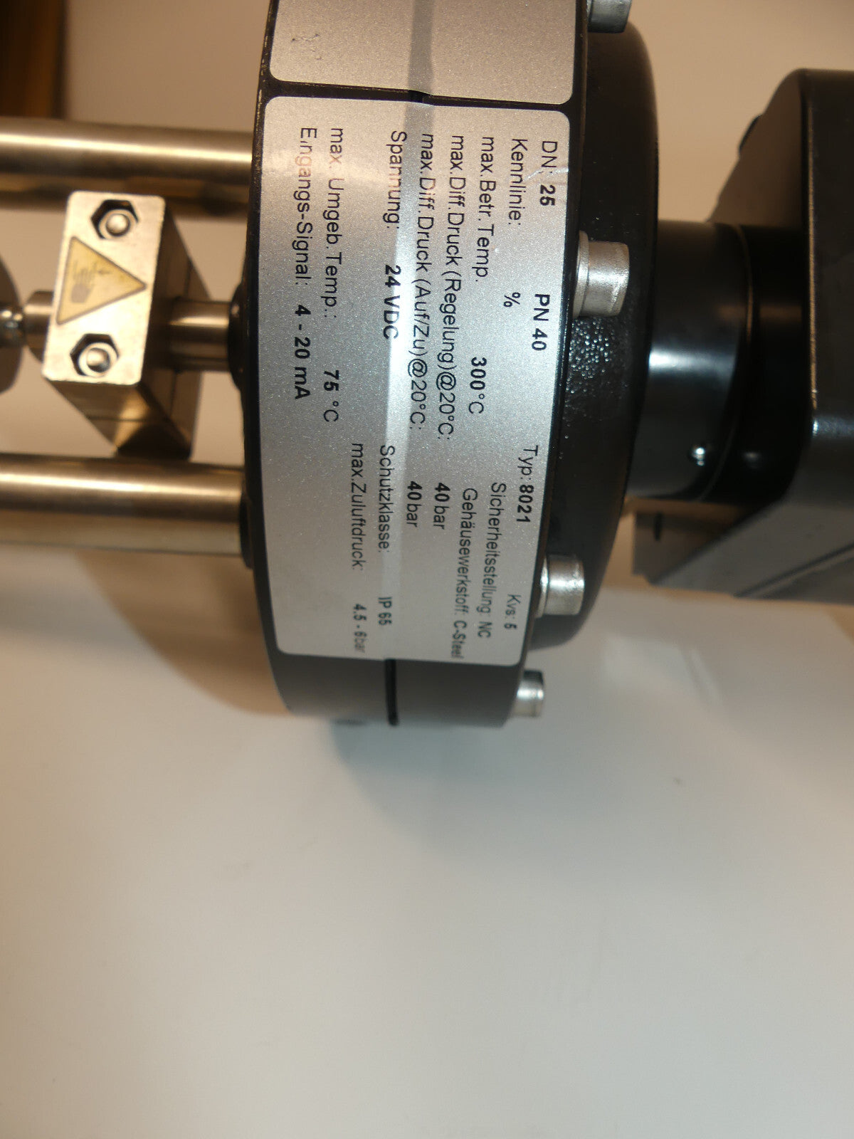 Schubert & Salzer Digital Positioner  8049-4 mit Gleitschieberventil  8021 s.B