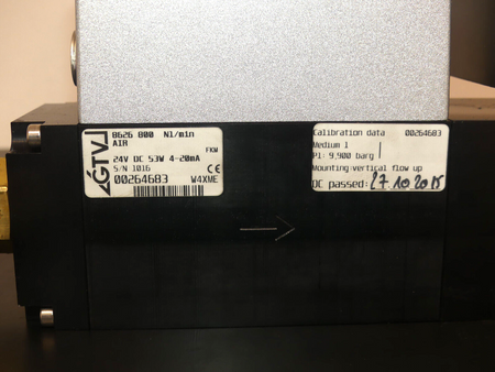 Massendurchflussregler BÜRKERT 8626  800 N1/min AIR mit 2836 A 4,0 FKM  s.Bilder