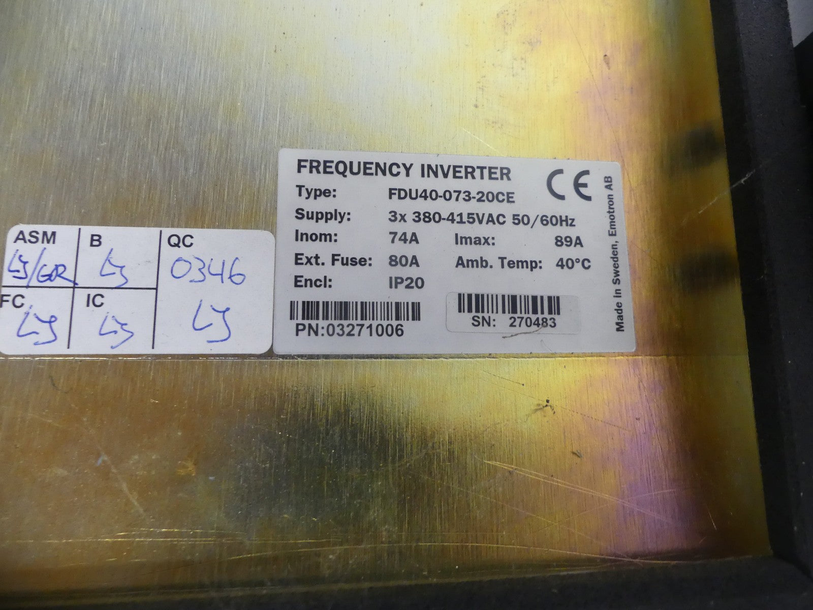 Frequency inverter EMOTRON FLOWDRIVE FDU40-073-20CE