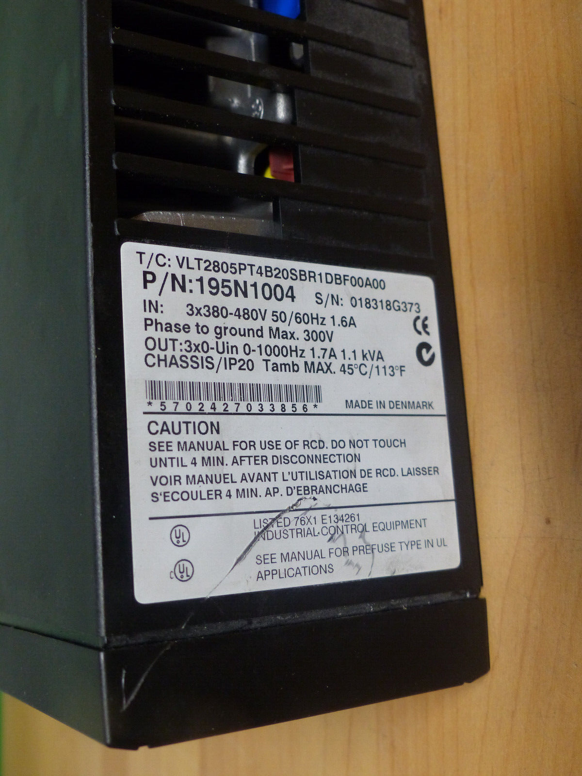 Danfoss VLT 2800 VLT2805PT4B20SBR1DBF00A00