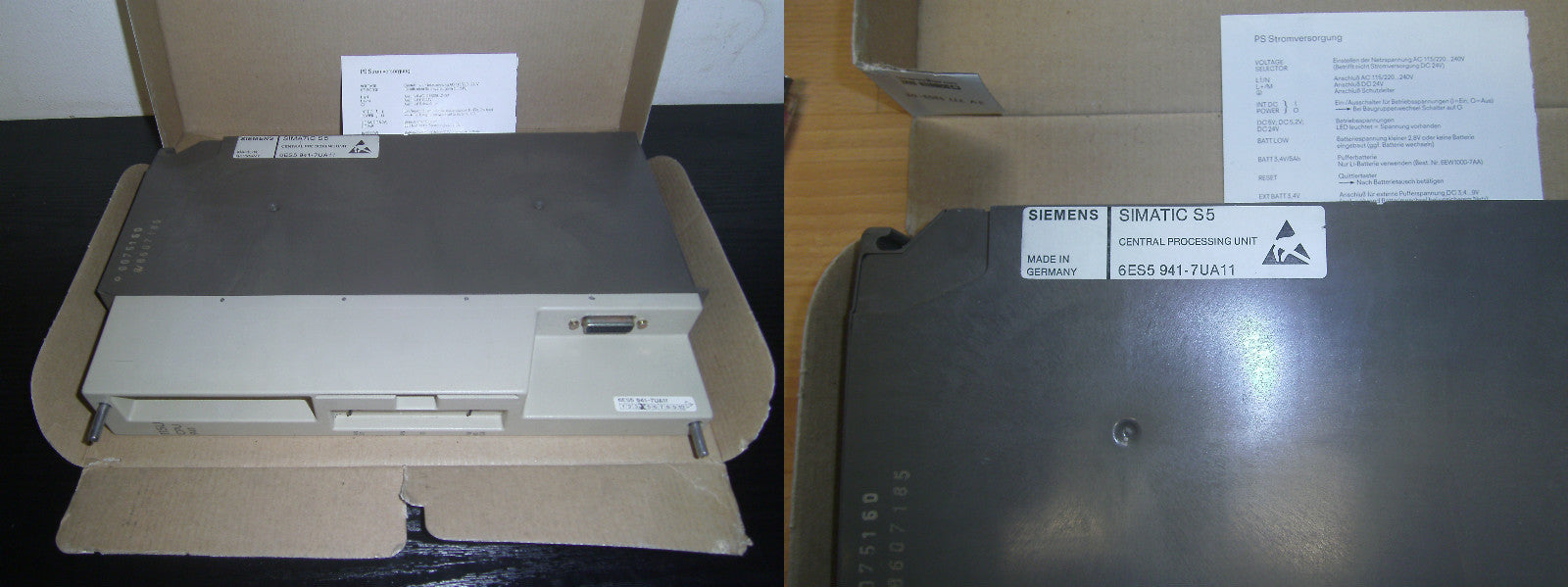 Siemens Simatic S5 Zentral Baugruppe 6ES5 941-7UA11