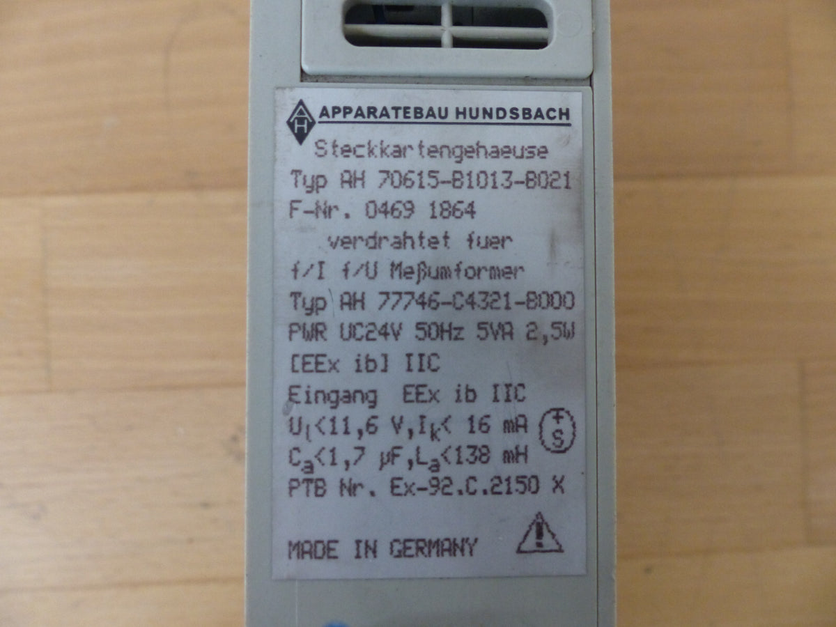APPARATEBAU HUNDSBACH STECKKARTENGEHAEUSE AH 70615-B1013-B021