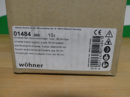 10x WÖHNER Universal-Sammelschienenträger  01484  01484.000