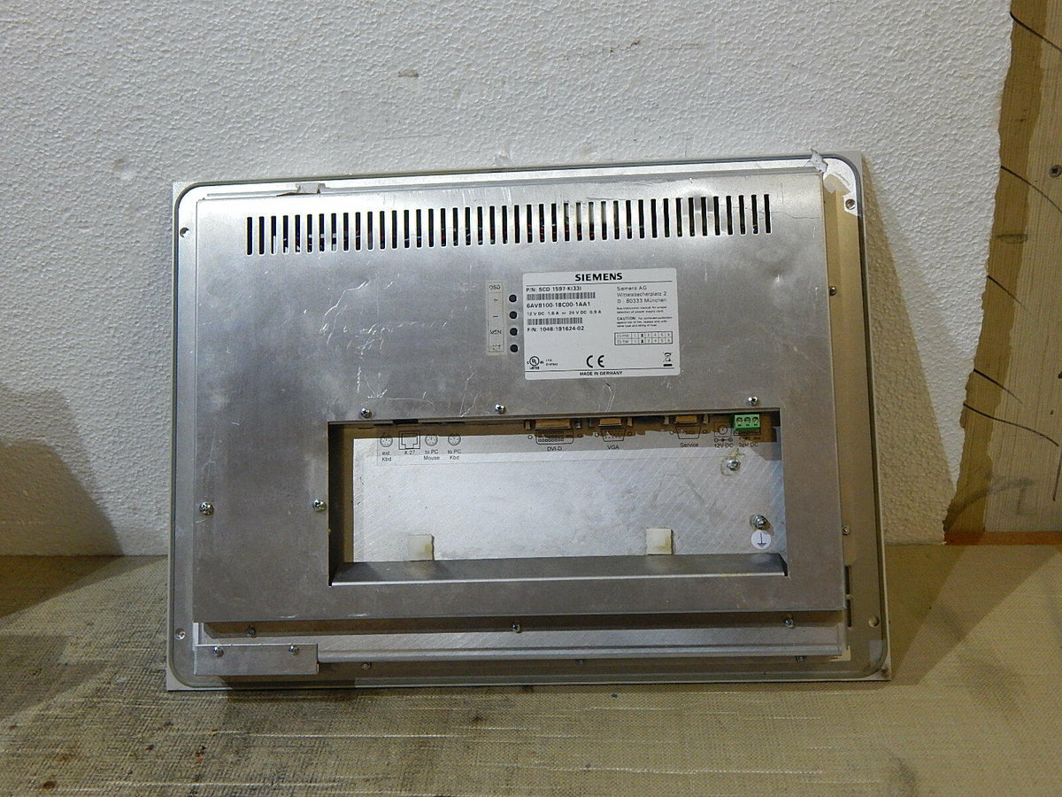  Siemens simatic Touch Panel 6AV8100-1BC00-1AA1  Used s.Bilder