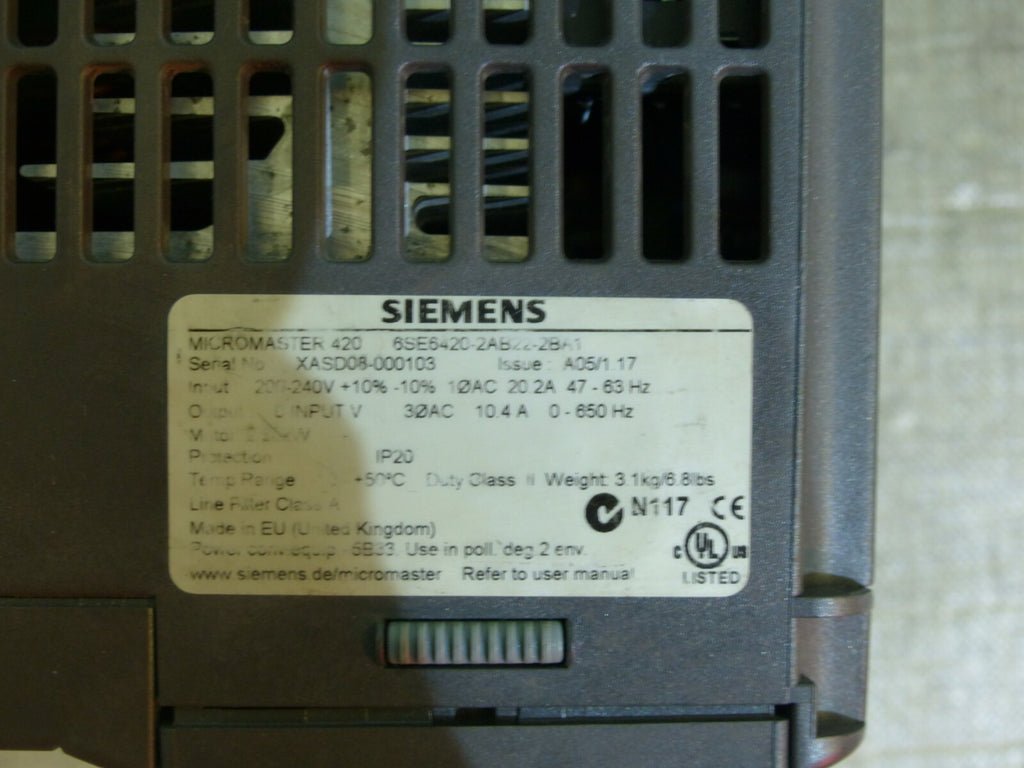 Siemens Micromaster 420 6SE6420-2AB22-2BA1