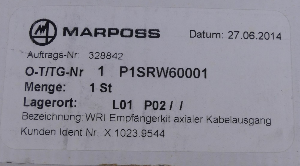 MARPOSS P1SRW60001 MIDA WRI-Funkempfänger Set