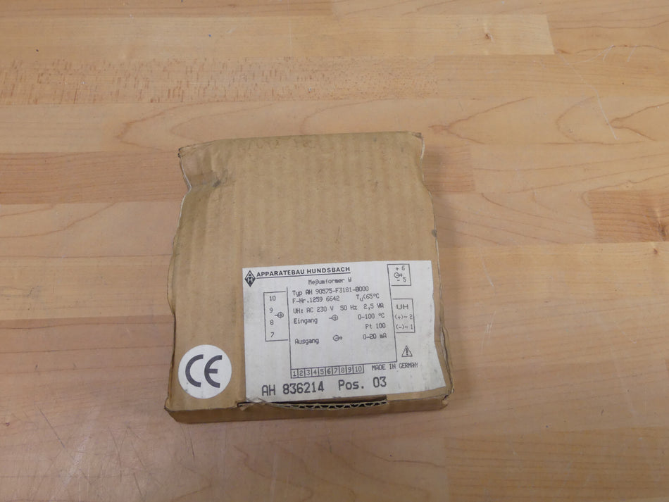 APPARATEBAU HUNDSBACH AH 90575-F3181-B000 Messumformer W